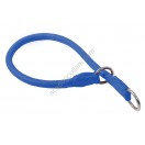 Ace Comfy Soft Best Rolled Italian Leather Slip/Check Dog Collar :: BLUE ::